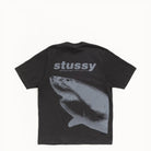 Stussy Shark Pigment Dyed Tee, faded black — available at Norwood