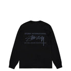 Stussy Smooth International Long Sleeve Tee, black