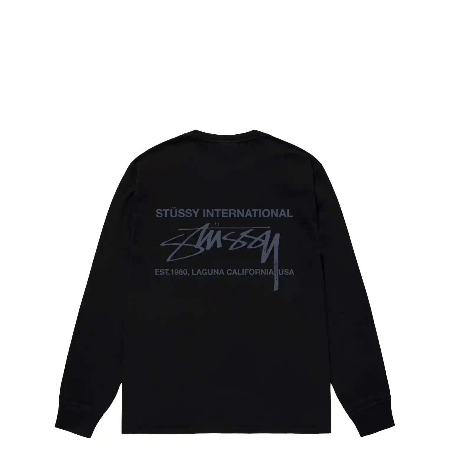 Stussy Smooth International Long Sleeve Tee, black