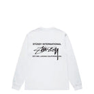 Stussy Smooth International Long Sleeve Tee, white