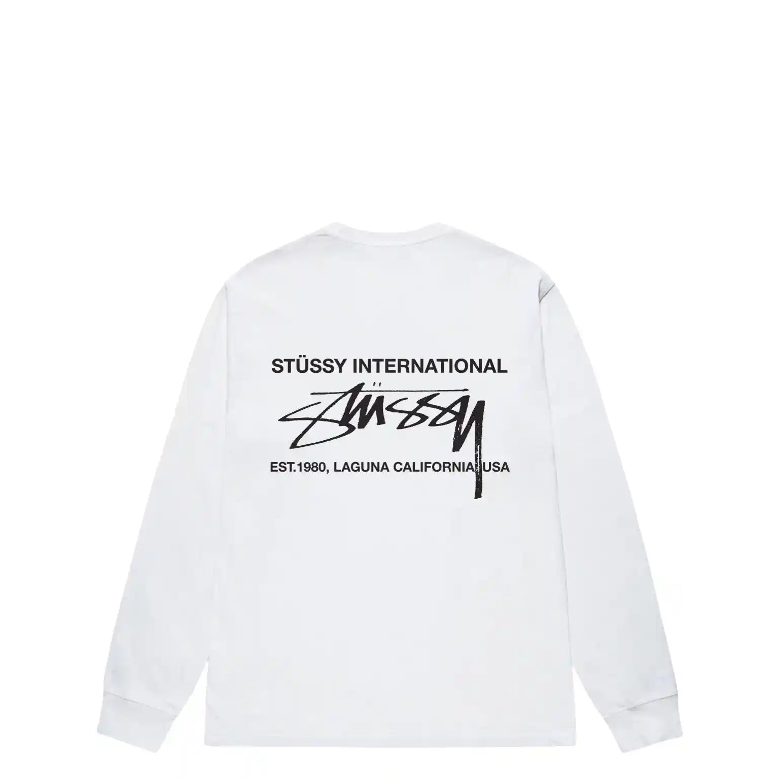 Stussy Smooth International Long Sleeve Tee, white