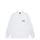 Stussy Smooth International Long Sleeve Tee, white — available at Norwood