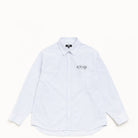 Stussy Standard Longsleeve Logo Shirt, blue stripe — available at Norwood