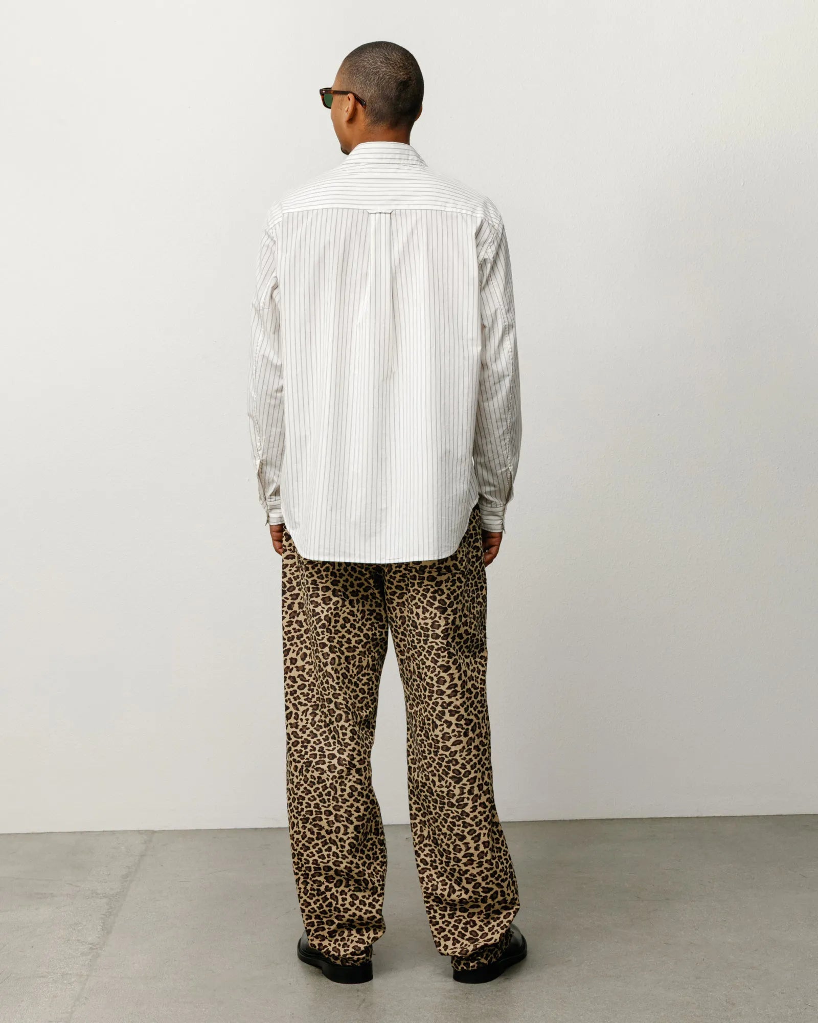 Stussy Standard Shirt, natural stripe — available at Norwood