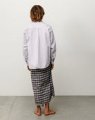 Stussy Standard Long Sleeve Shirt, purple stripe — available at Norwood
