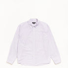 Stussy Standard Long Sleeve Shirt, purple stripe — available at Norwood