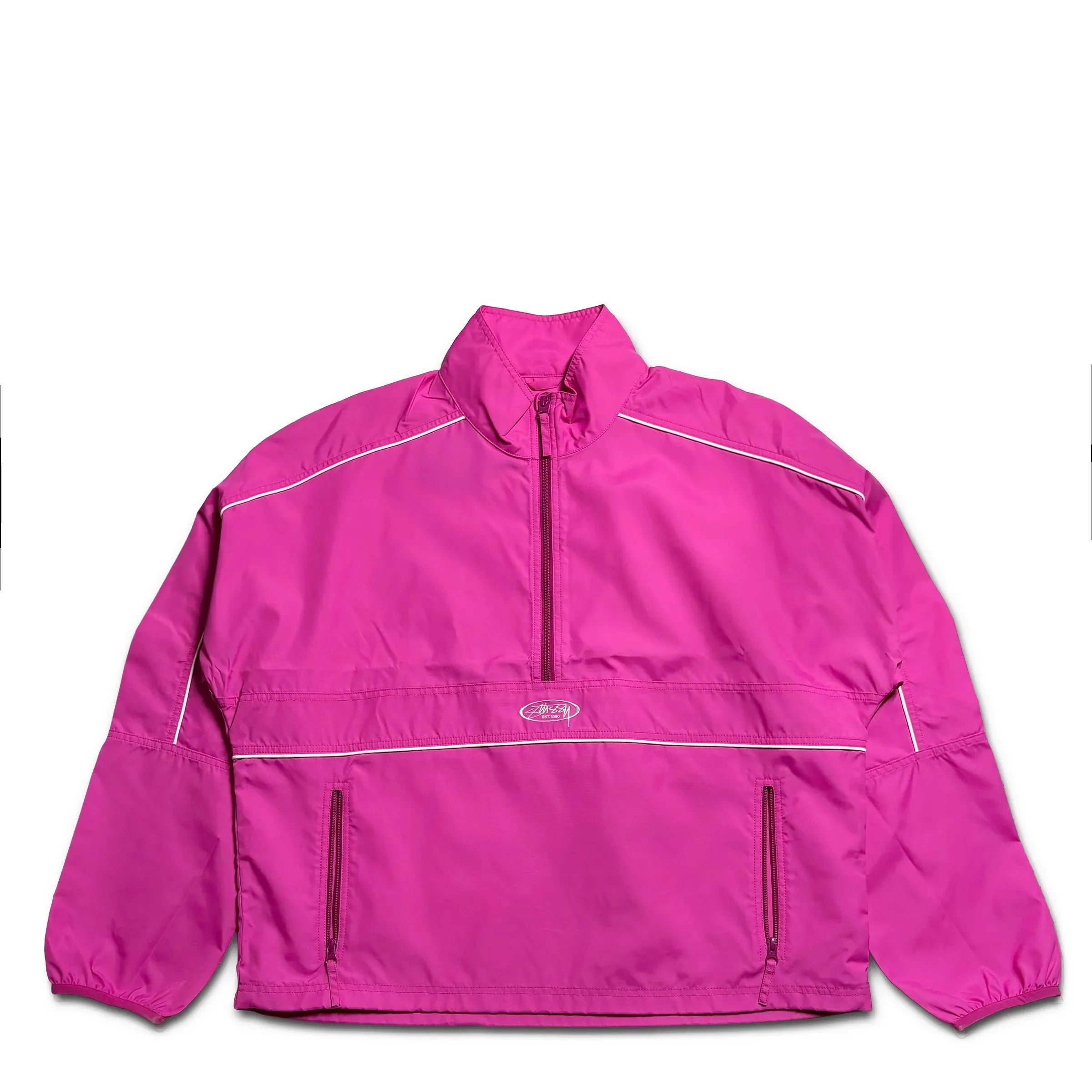 Stussy Lightweight Pullover Jacket, pink — available at Norwood