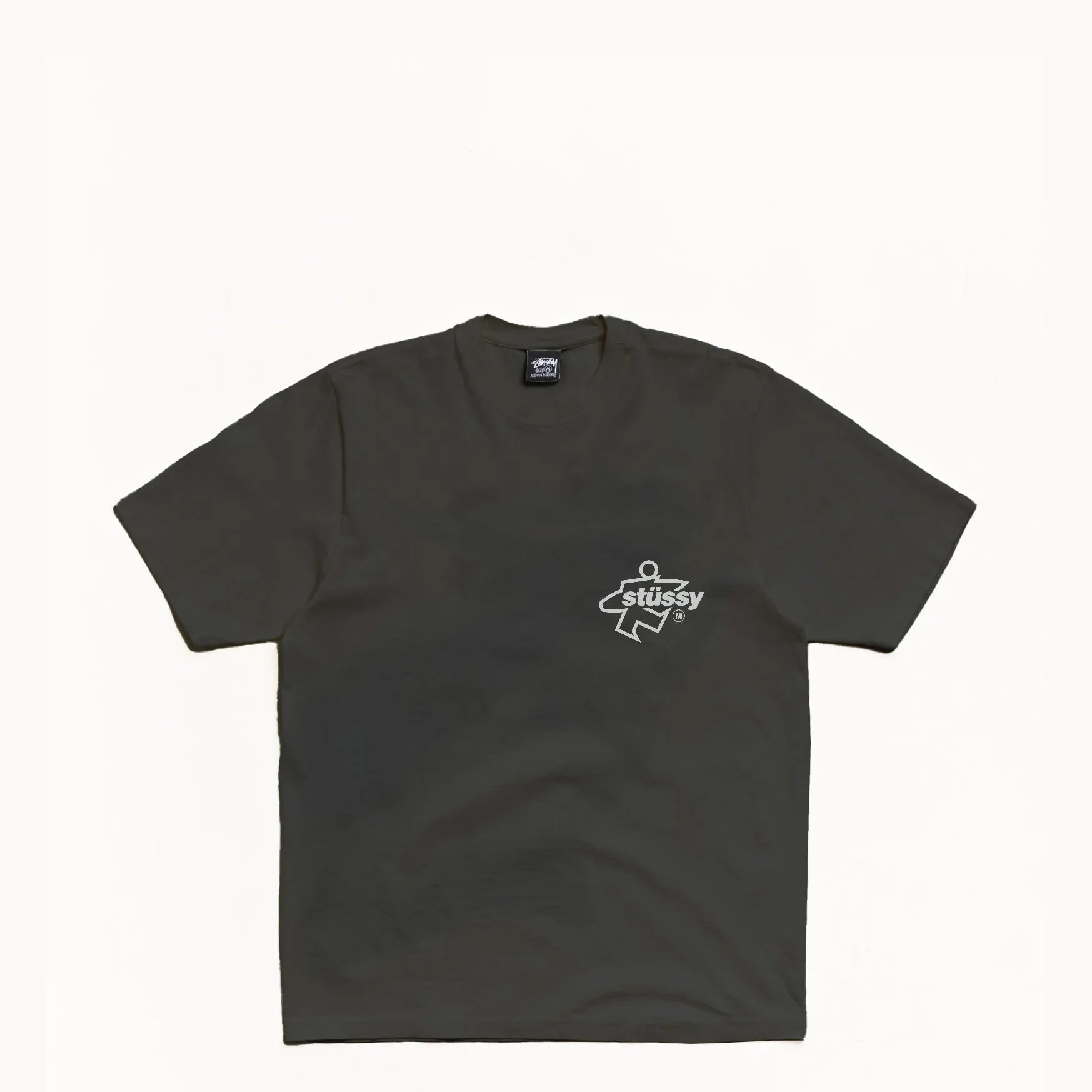 Stussy Surf Size Pigment Dyed Tee, faded black — available at Norwood