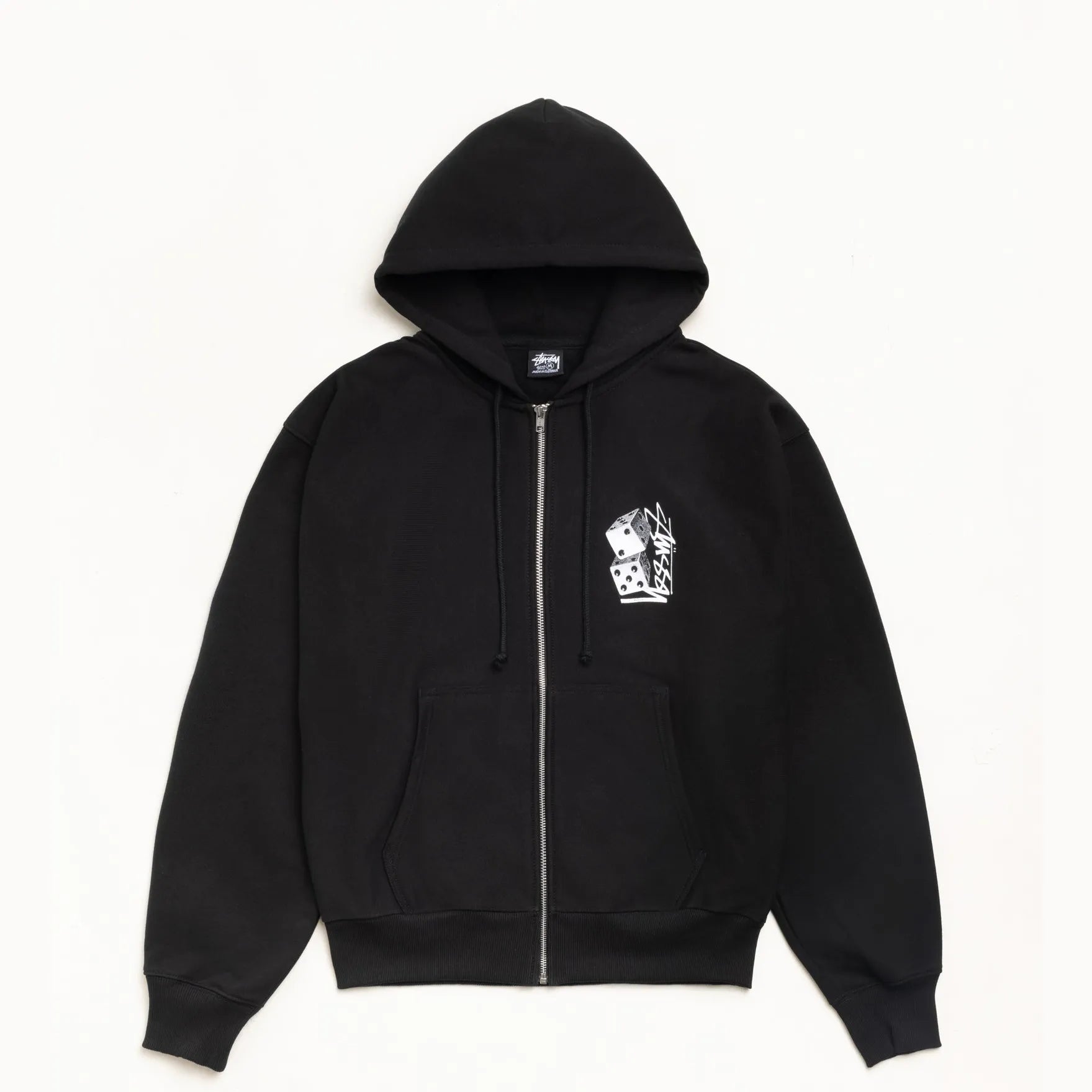 Stussy Tall Dice Zip Hood, black — available at Norwood