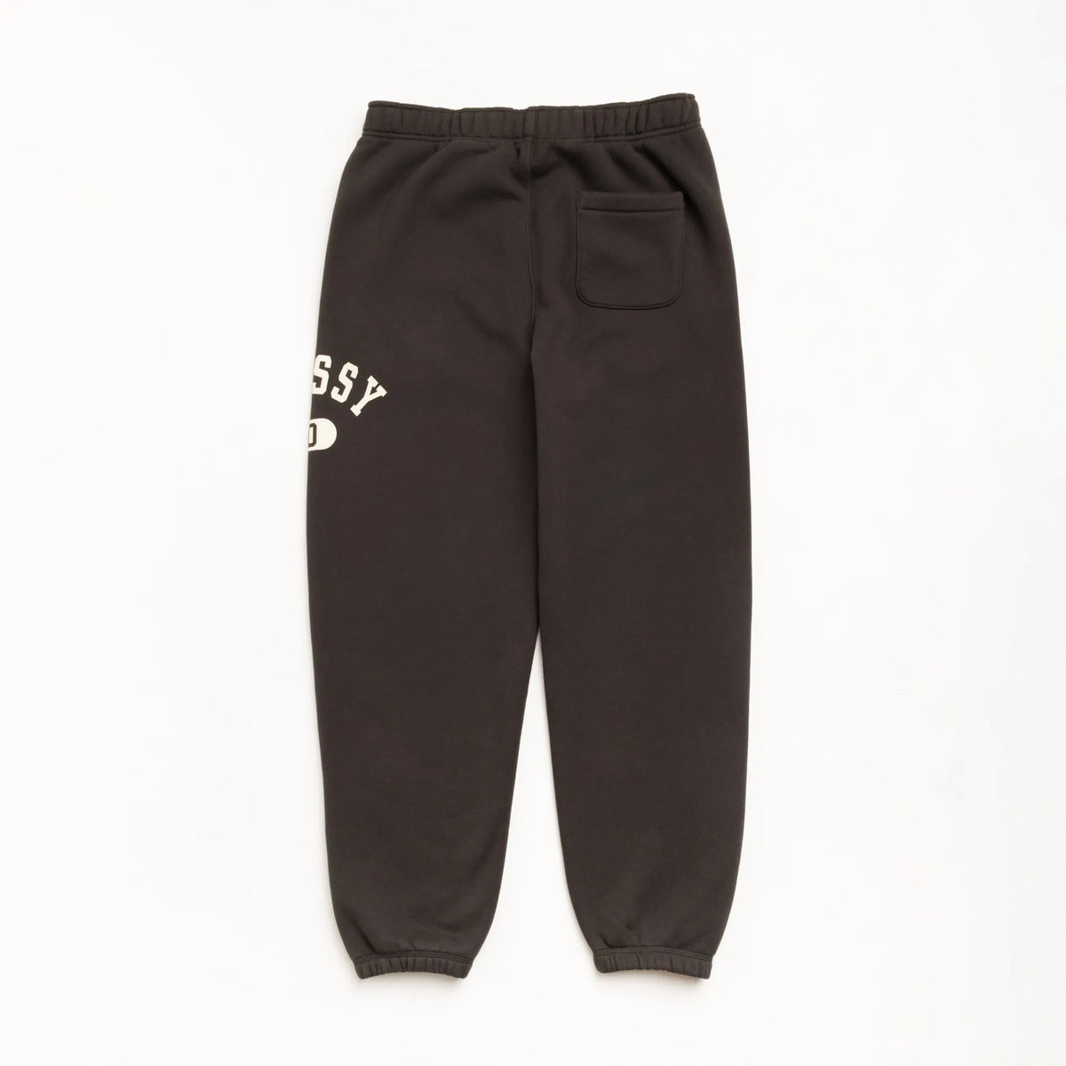 Stussy Varsity Fleece Pant, washed black — available at Norwood