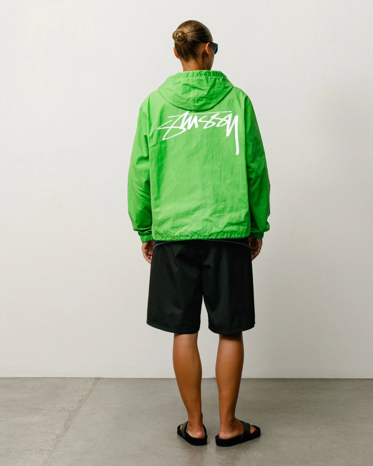Stussy Waxed Cotton Beach Shell, kiwi — available at Norwood