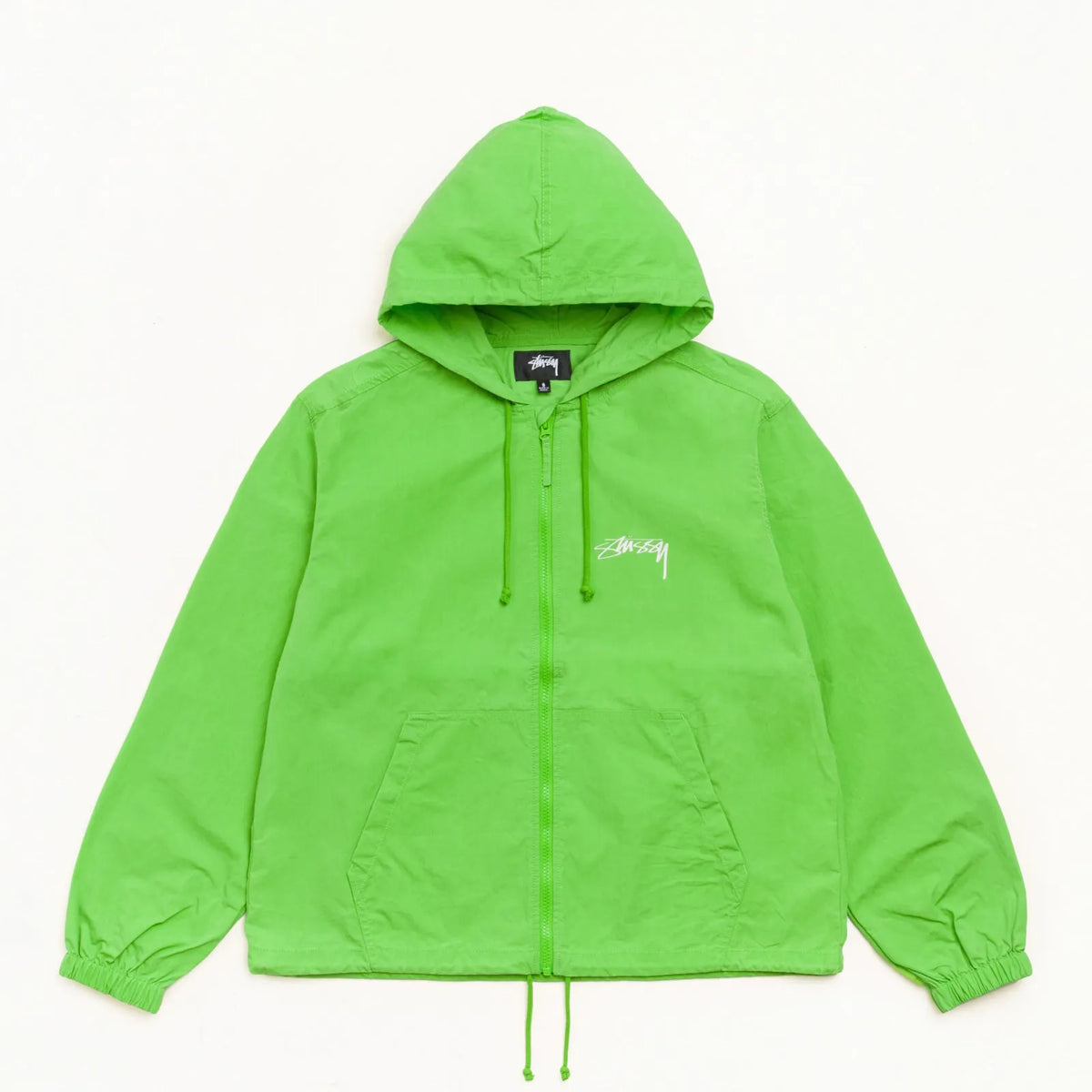 Stussy Waxed Cotton Beach Shell, kiwi — available at Norwood
