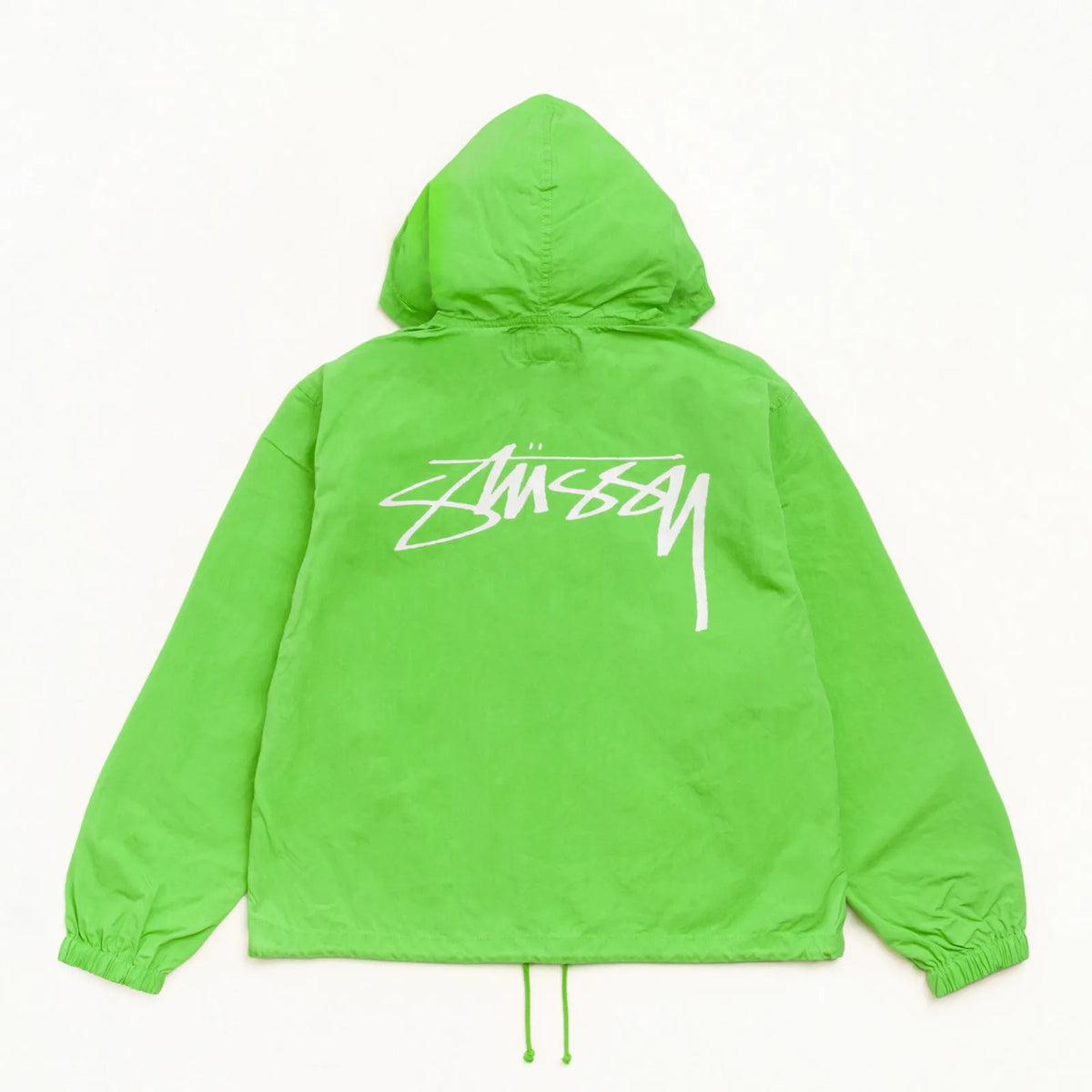 Stussy Waxed Cotton Beach Shell, kiwi — available at Norwood