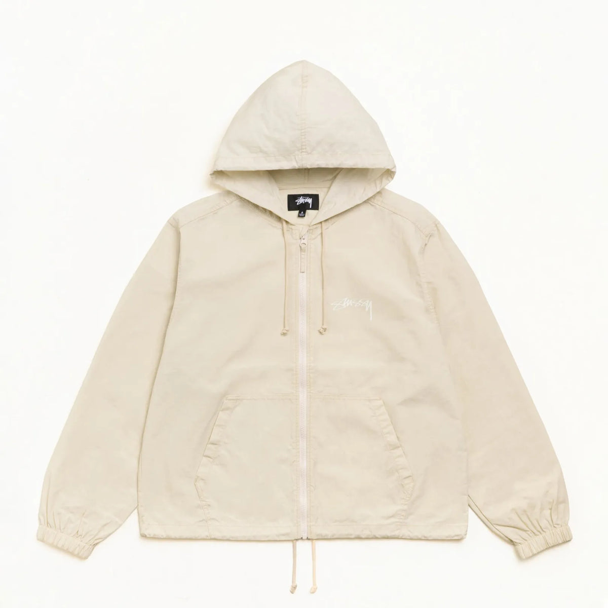 Stussy Waxed Cotton Beach Shell, stone — available at Norwood