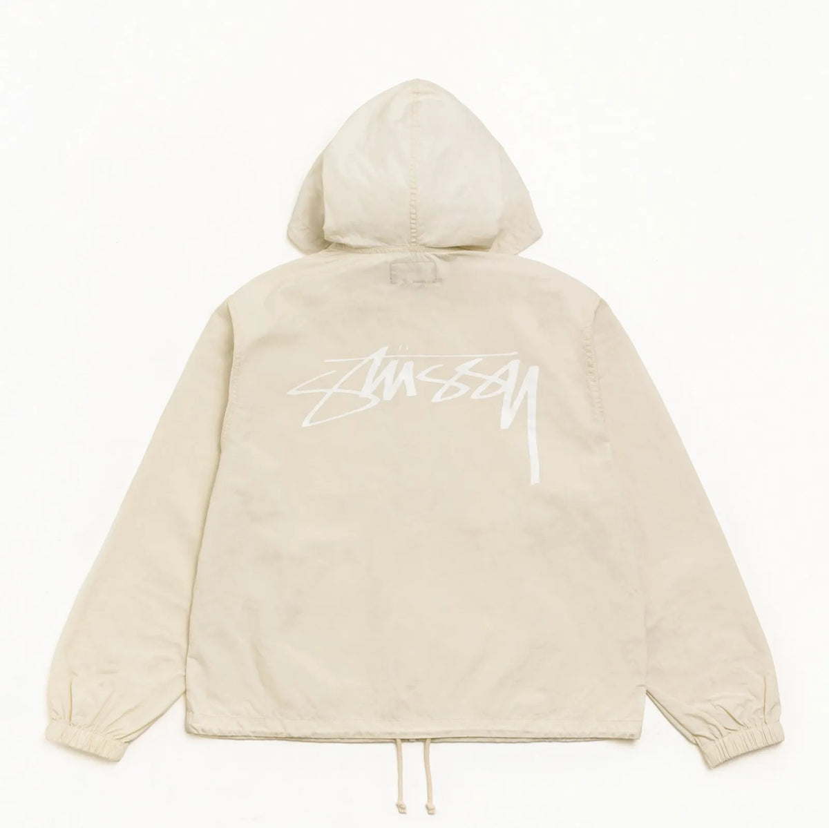 Stussy Waxed Cotton Beach Shell, stone — available at Norwood