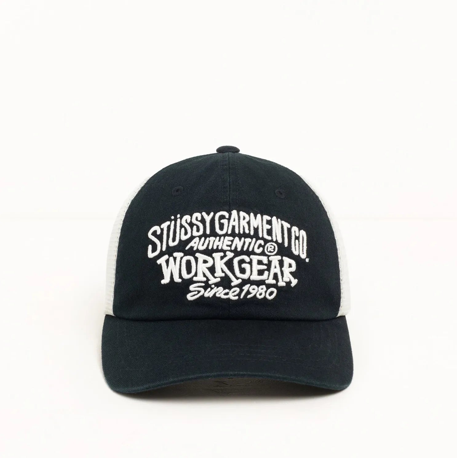 Stussy Workgear Low Profile Strapback Cap, black — available at Norwood