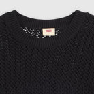 Levi's Womens Isabelle Crochet Short Sleeve Sweater, anthracite night — available at Norwood