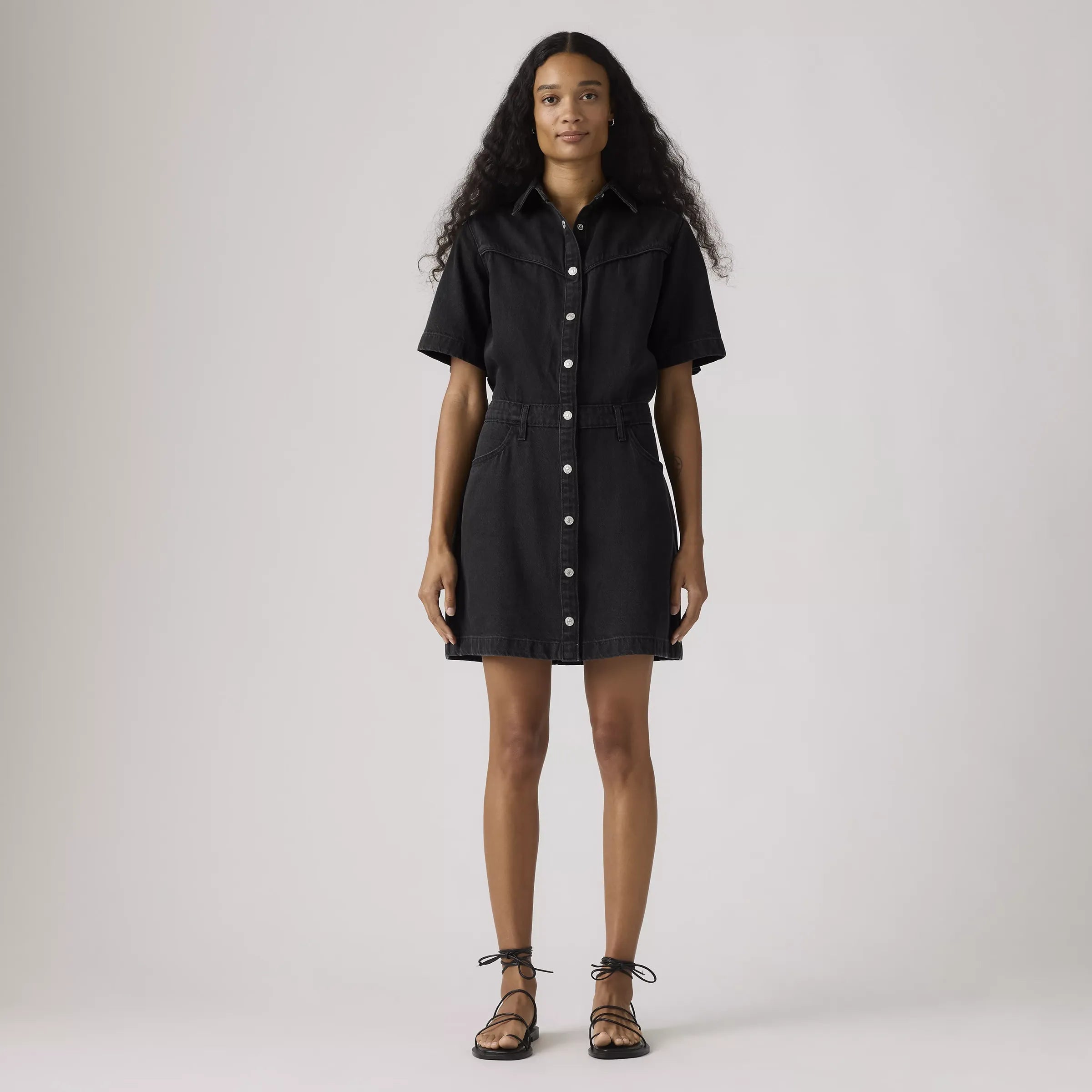 Levi's Womens Logan Short Sleeve Western Dress, capturing moments — available at Norwood