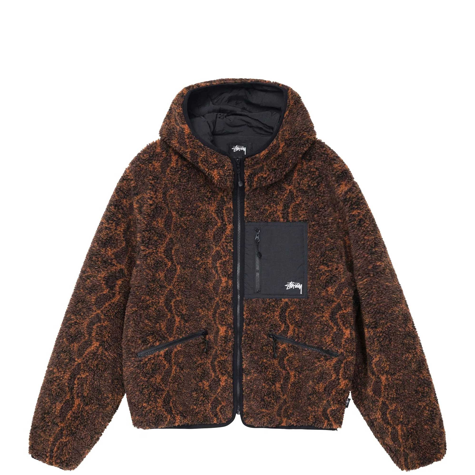 Stussy Snake Jacquard Sherpa Jacket — available at Norwood