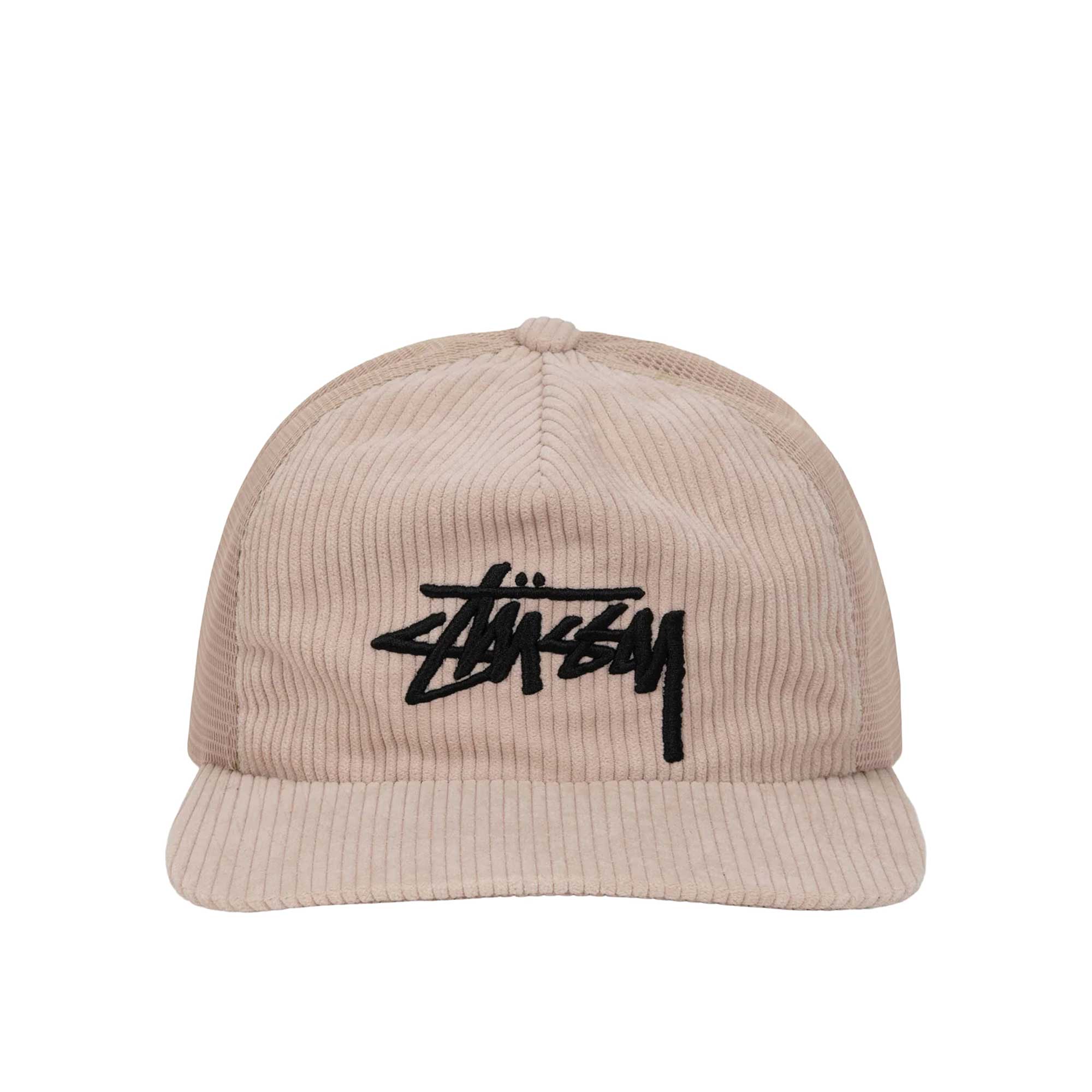 Stussy Corduroy Trucker Cap, Cream — available at Norwood