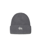 Stussy Basic Cuff Beanie, grey — available at Norwood