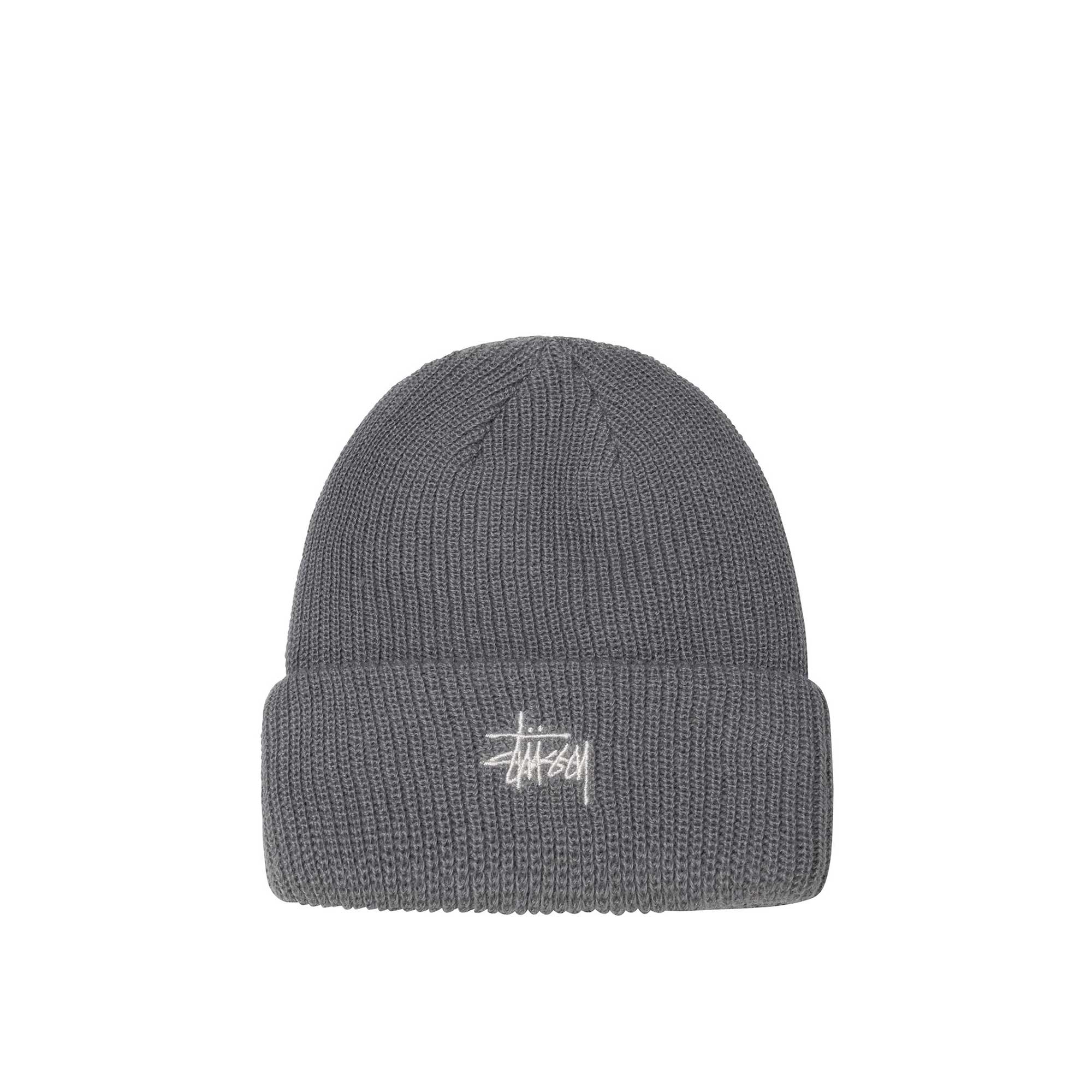 Stussy Basic Cuff Beanie, grey — available at Norwood