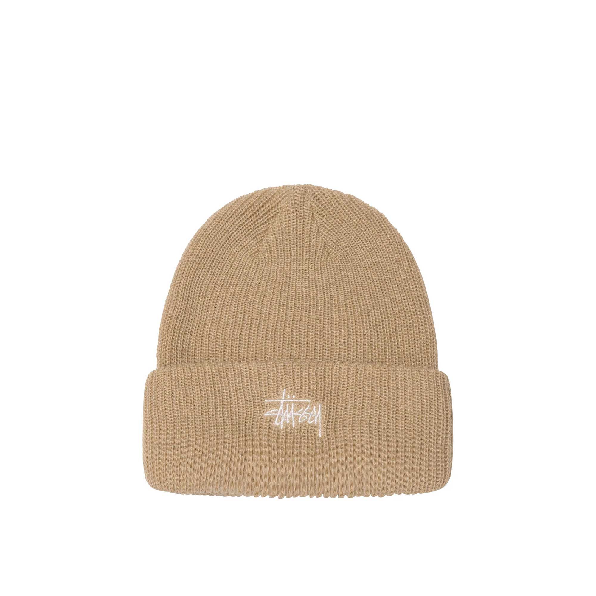 Stussy Basic Cuff Beanie, sand — available at Norwood