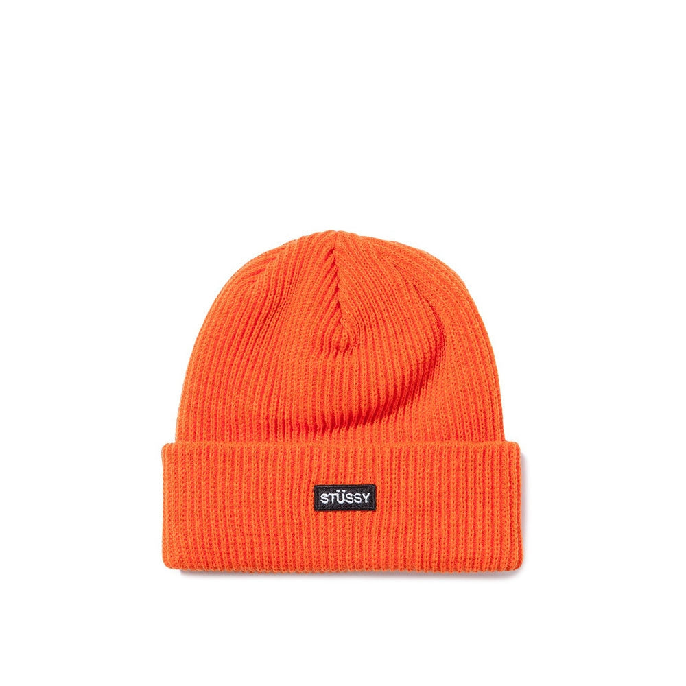 Stussy Small Patch Watchcap Beanie, Orange