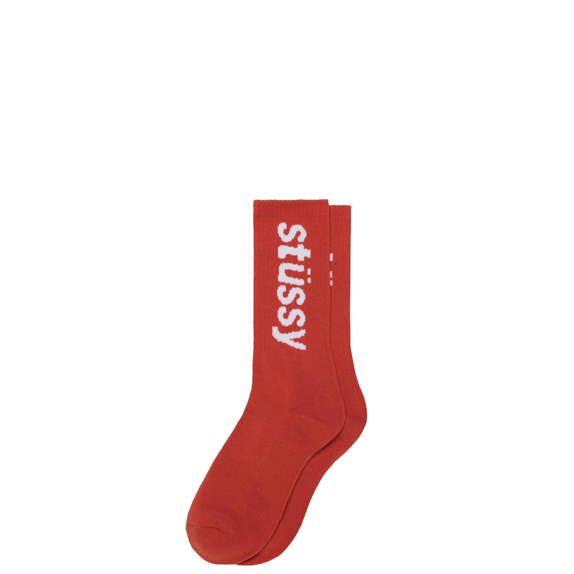 Stussy Helvetica Jaquard Crew Socks, orange