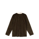 Stussy Womens Rosemary Velour Stripe L/S Polo — available at Norwood