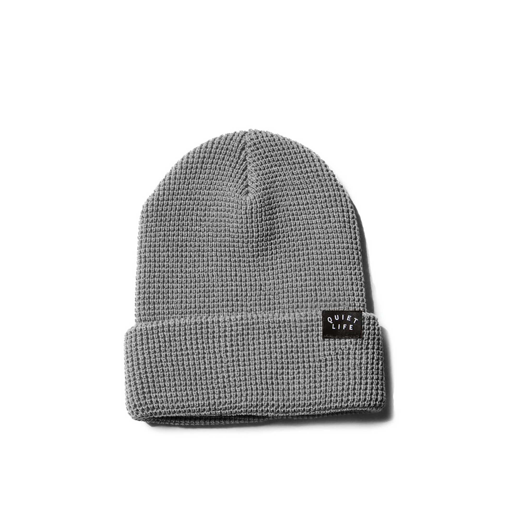 Quiet Life Waffle Beanie, Heather Grey — available at Norwood