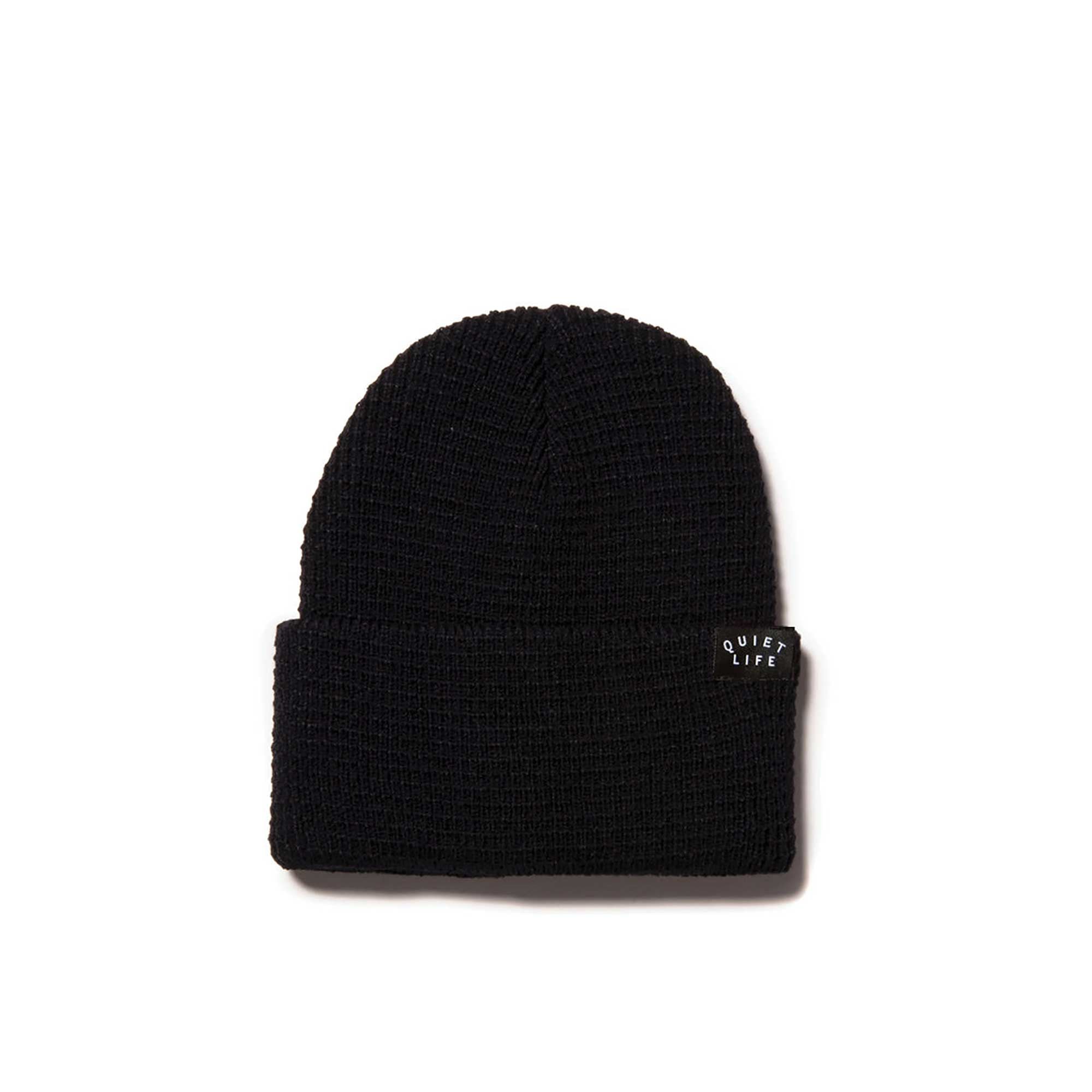 Quiet Life Waffle Beanie, Black — available at Norwood