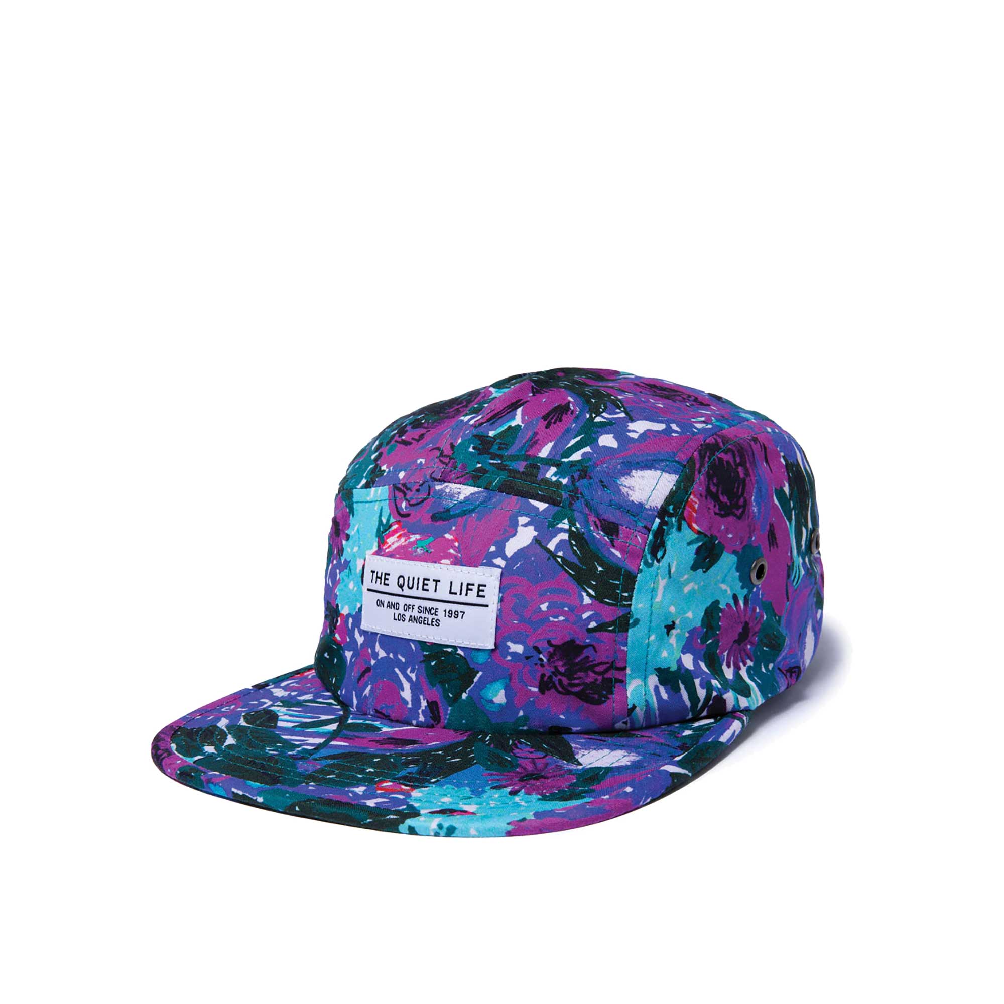 The Quiet Life Floral  5 Panel Camper Hat, Purple — available at Norwood