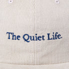 The Quiet Life Serif Cord 5 Panel Camper Hat - Made In Usa, Stone — available at Norwood