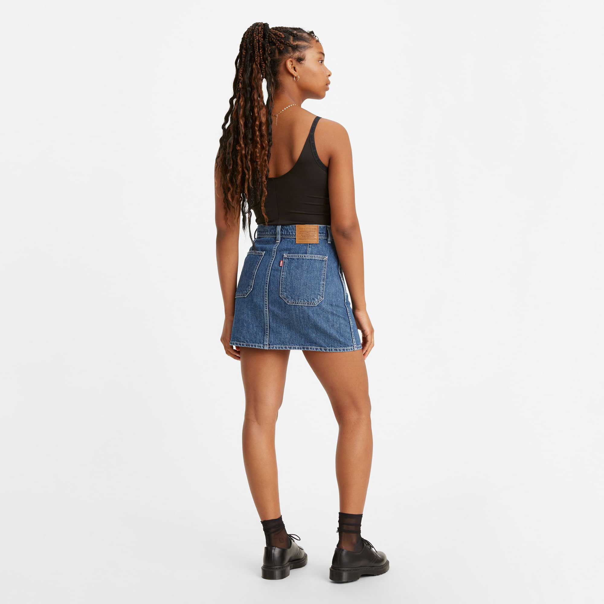 Button front skirt levi's outlet