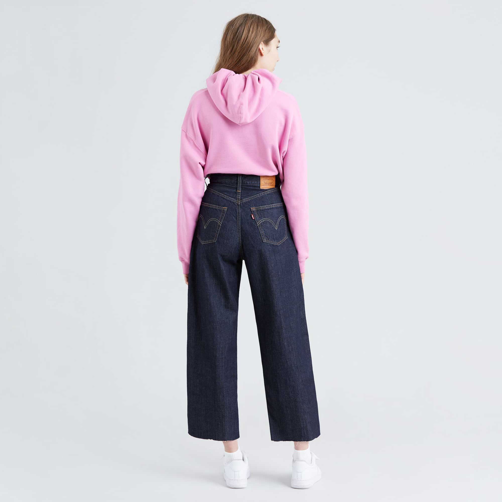 Ribcage pleated cropped store jeans