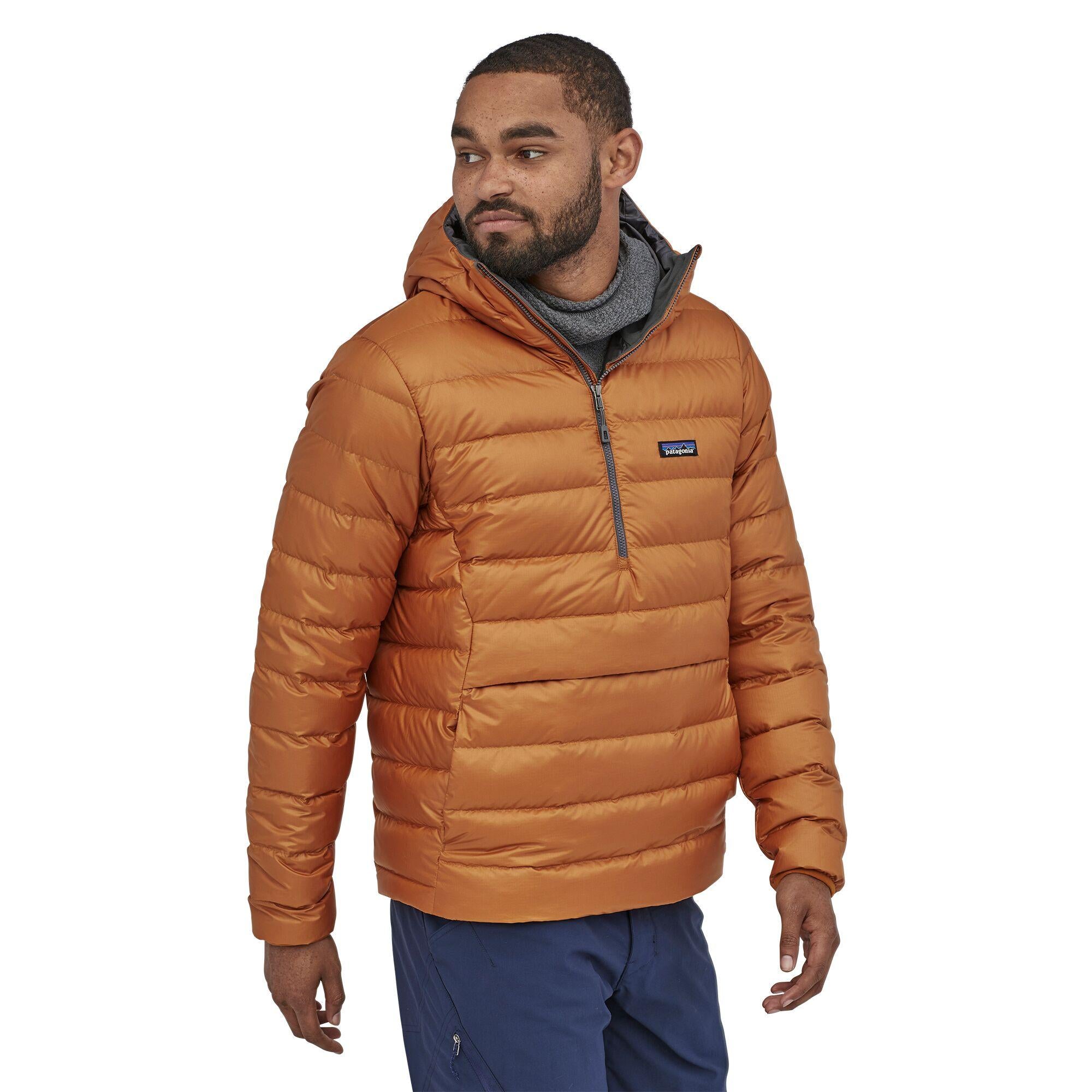 Patagonia Mens Down Sweater hoody pullover, hammond's gold, 84635