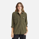 Brixton Womens Bowery Boyfriend L/S Flannel — available at Norwood