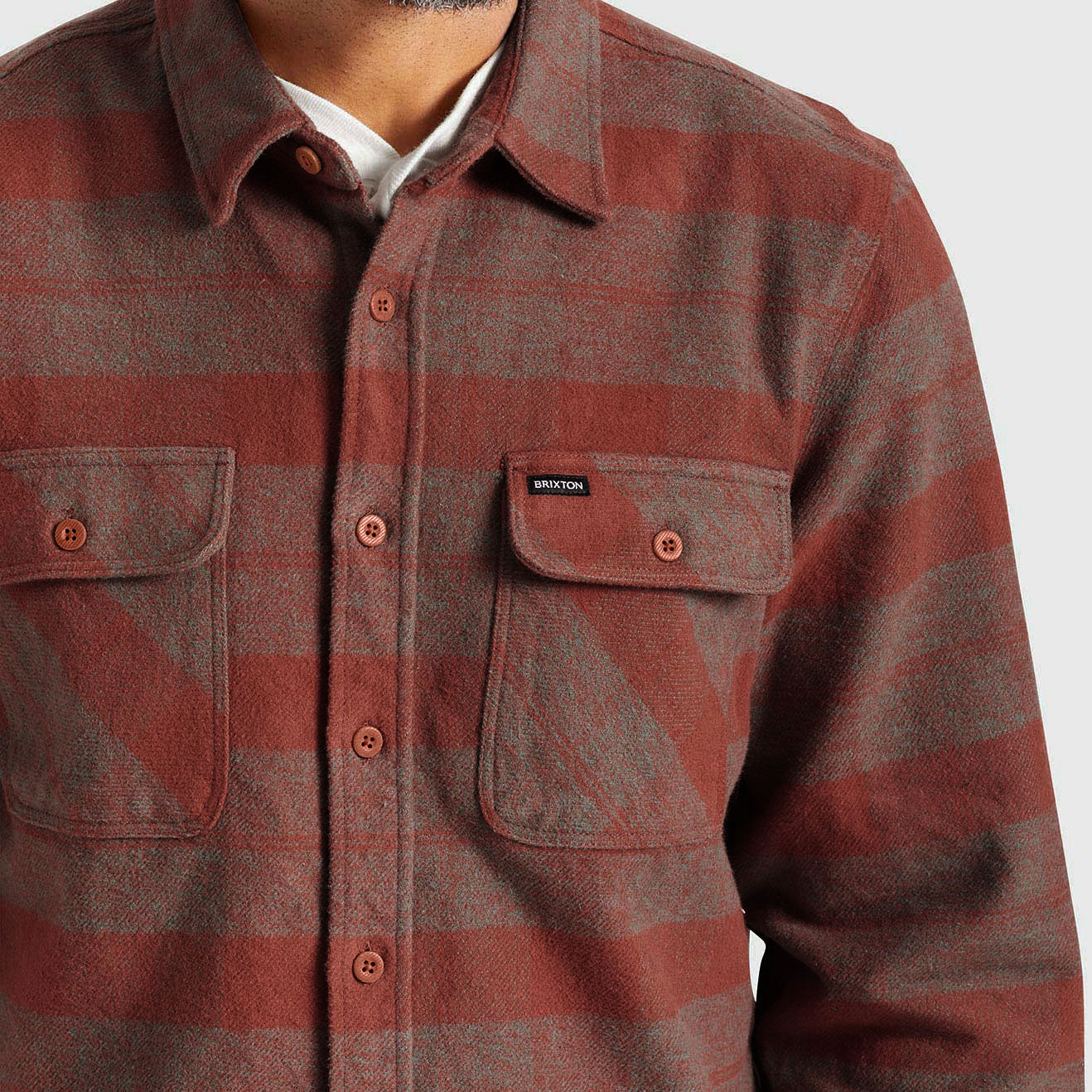 Brixton Bowery Heavy Weight L/S Flannel — available at Norwood