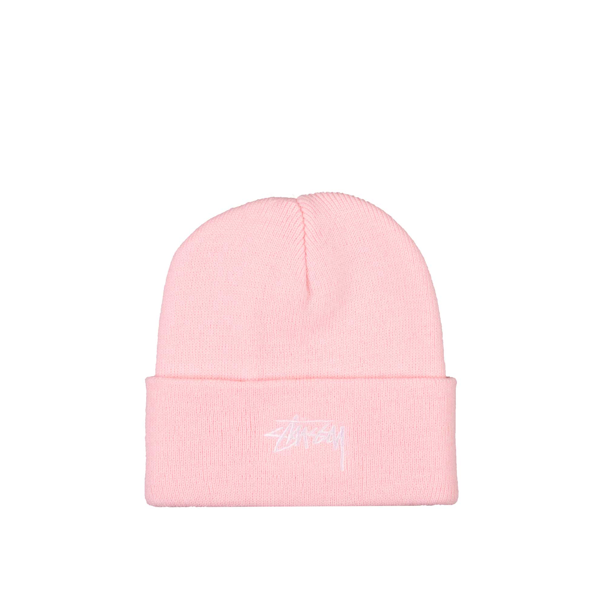Stussy Stock Cuff Beanie, pink — available at Norwood