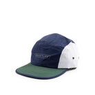 Quiet Life Colourblock 5 Panel Camper Hat, navy/green — available at Norwood
