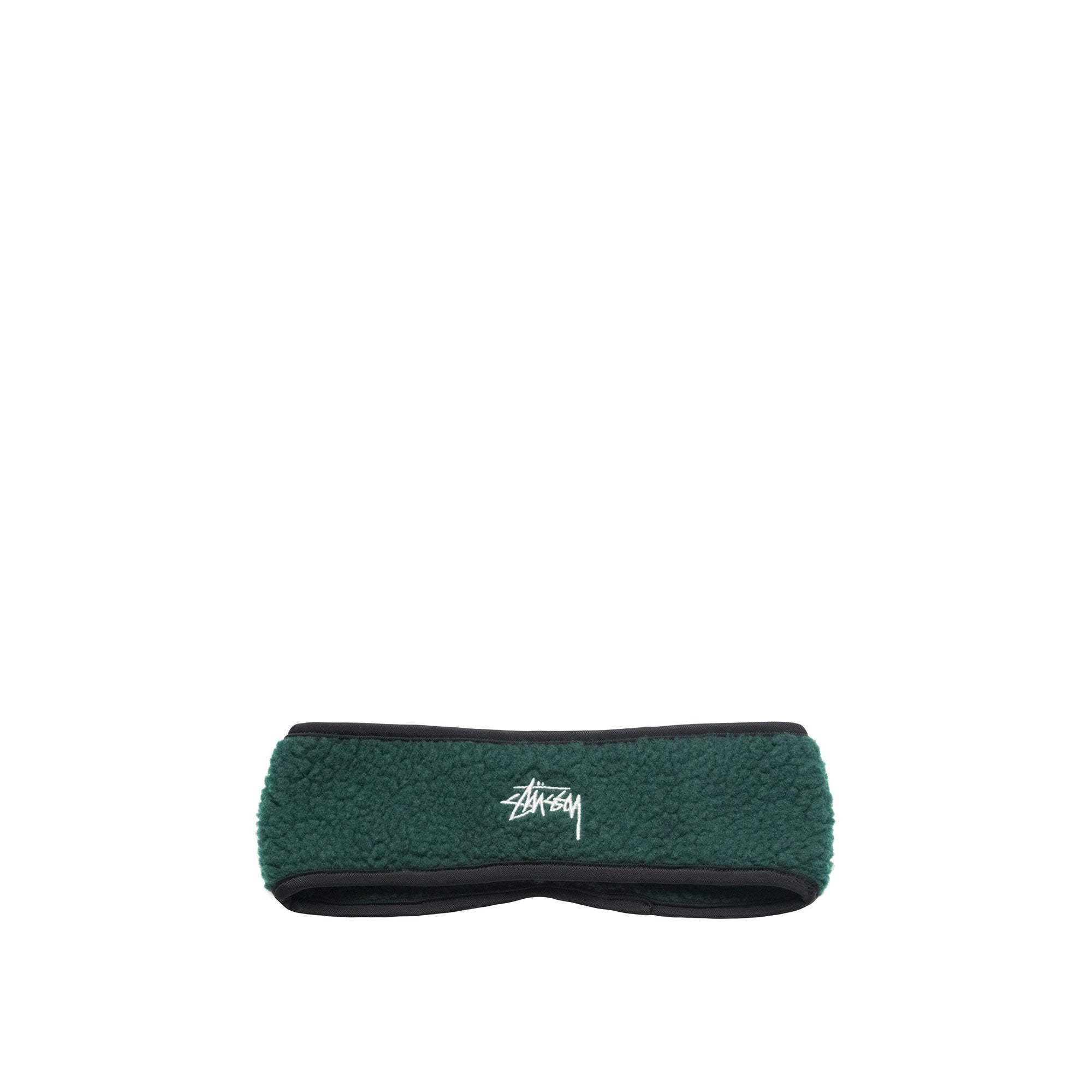 Stussy Solid Polar Fleece Headband, forest — available at Norwood