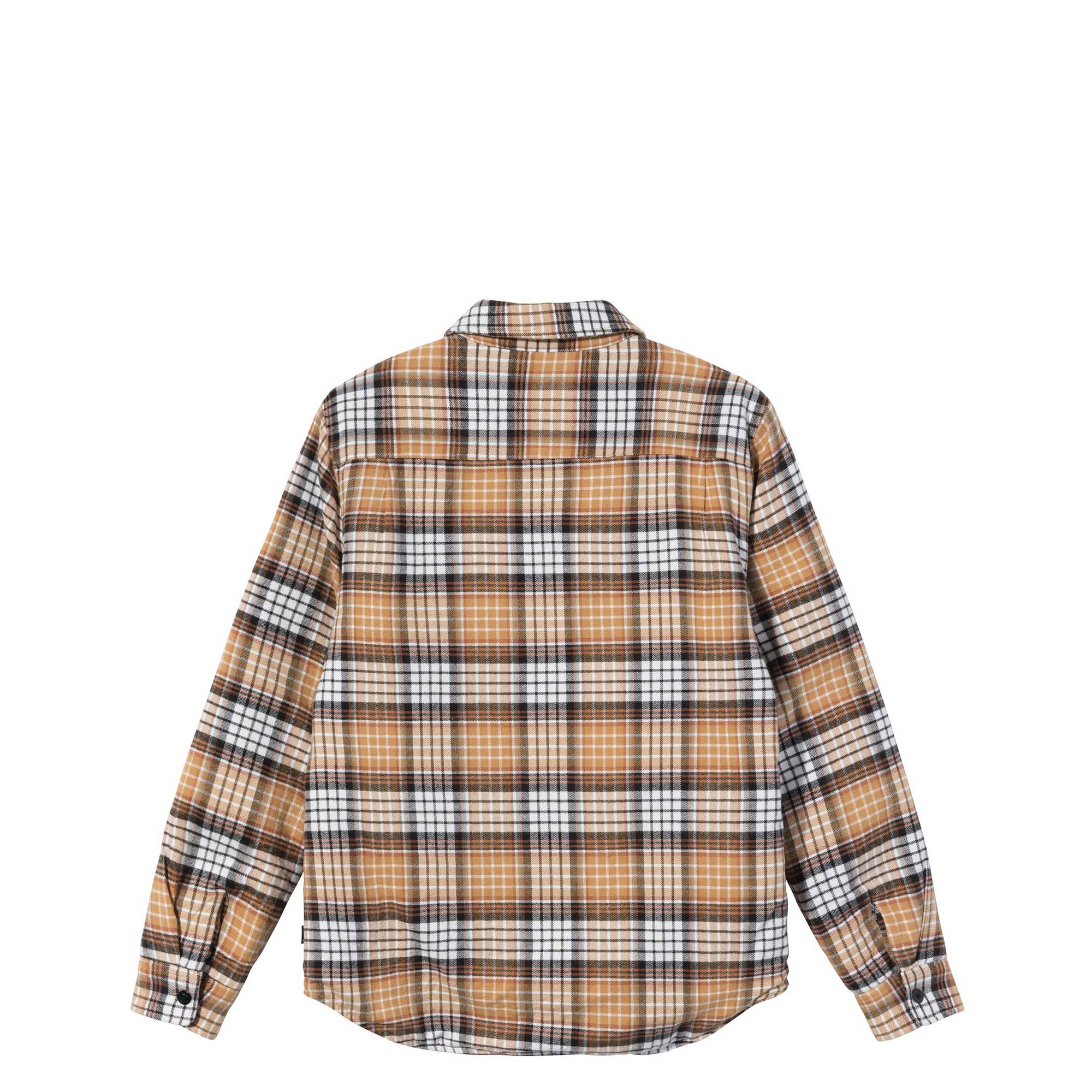 Stüssy Quilted Lined Plaid Shirt Copper Stussy Mens Quilted