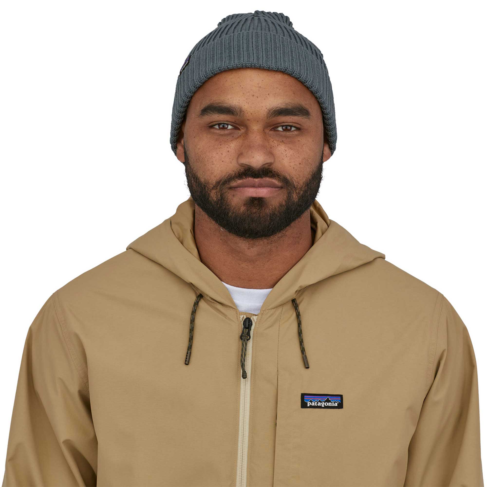 Patagonia Fishermans Rolled Beanie, Plume Grey — available at Norwood