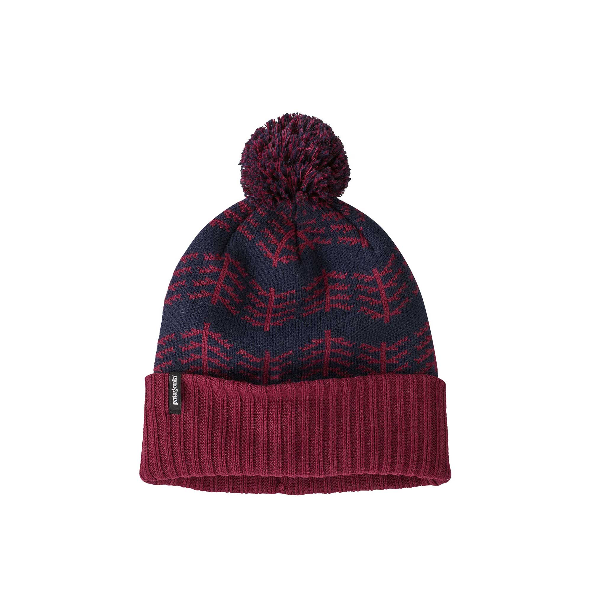 Patagonia Powder Town Beanie, Evergreen Growth: Wax Red