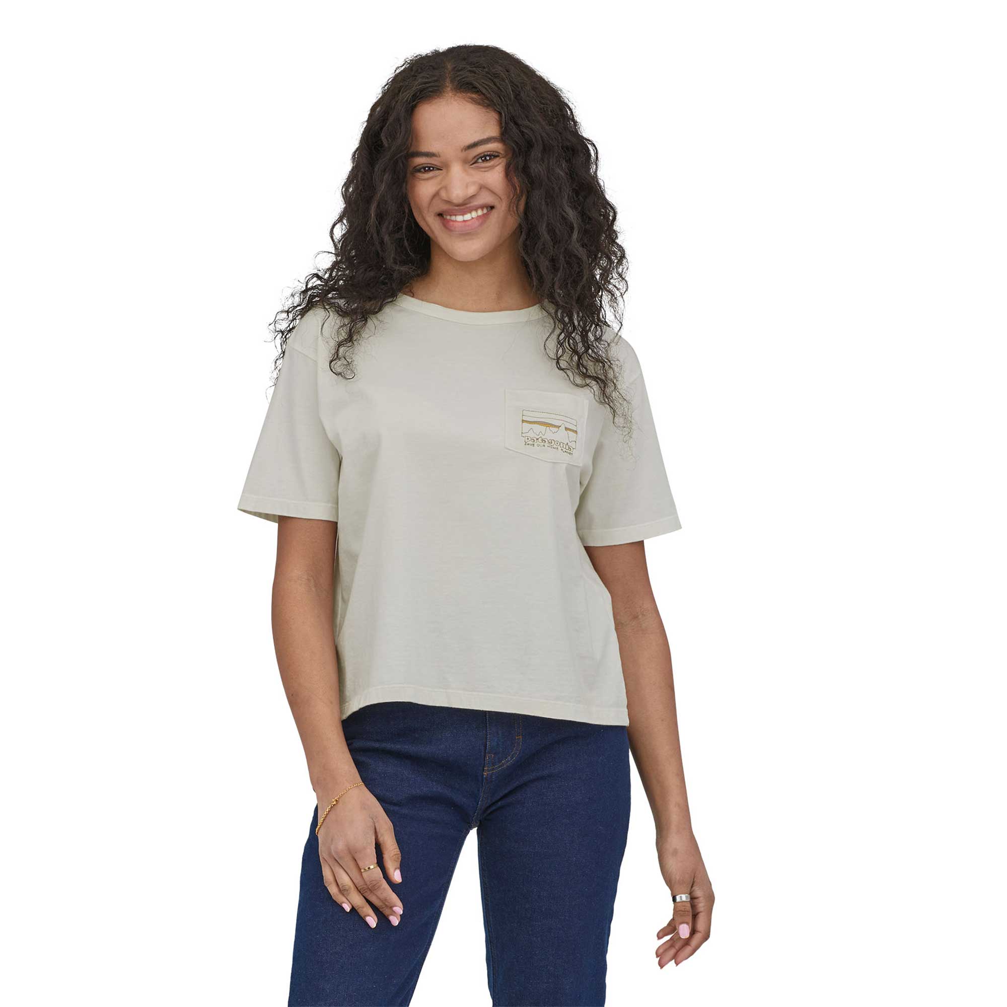 Patagonia Womens 73 Skyline Organic Easy Cut Pocket Tee