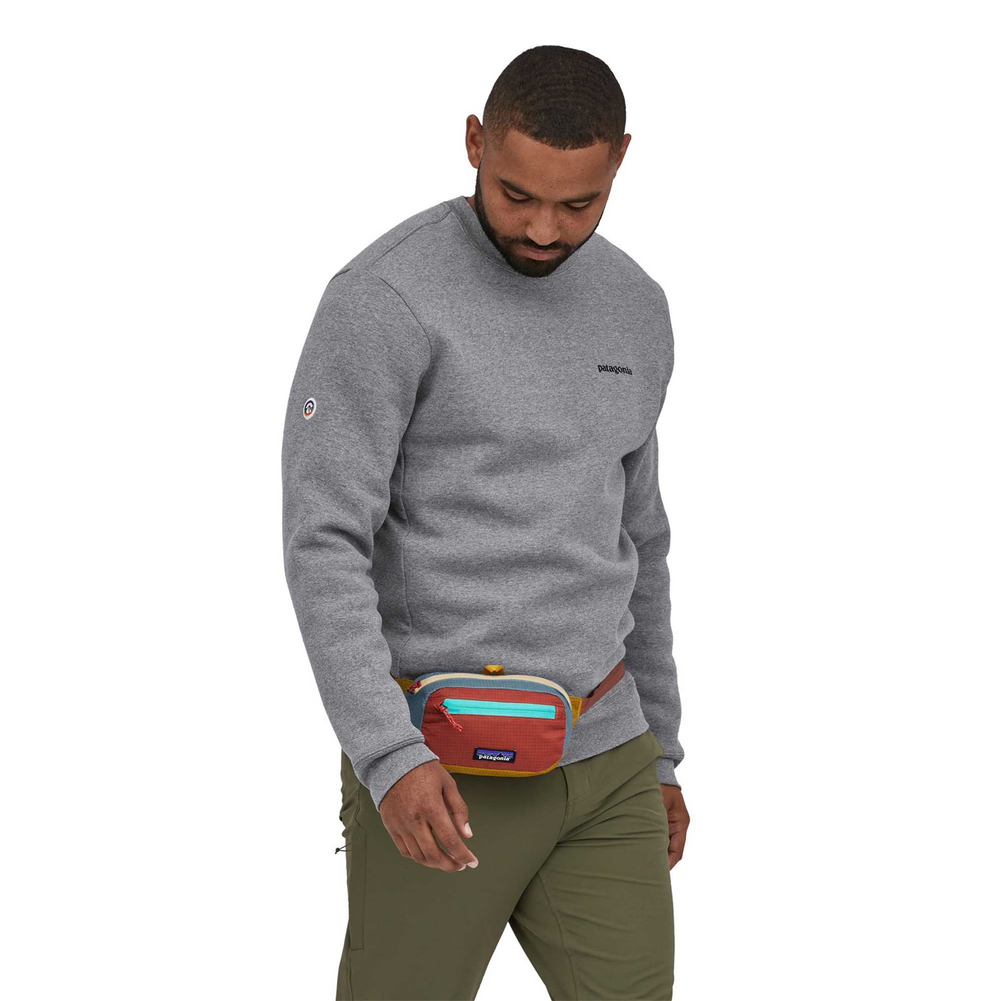 Patagonia Ultralight Black Hole Mini Hip Pack, patchwork: cabin gold — available at Norwood