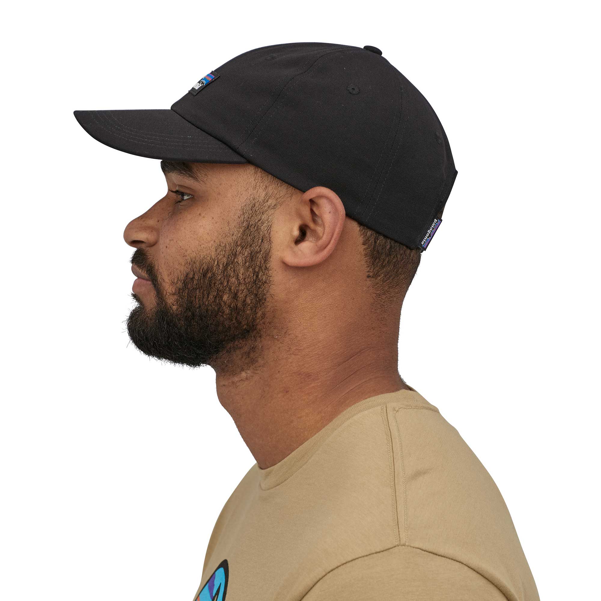 Patagonia P-6 Label Trad Cap, Black — available at Norwood