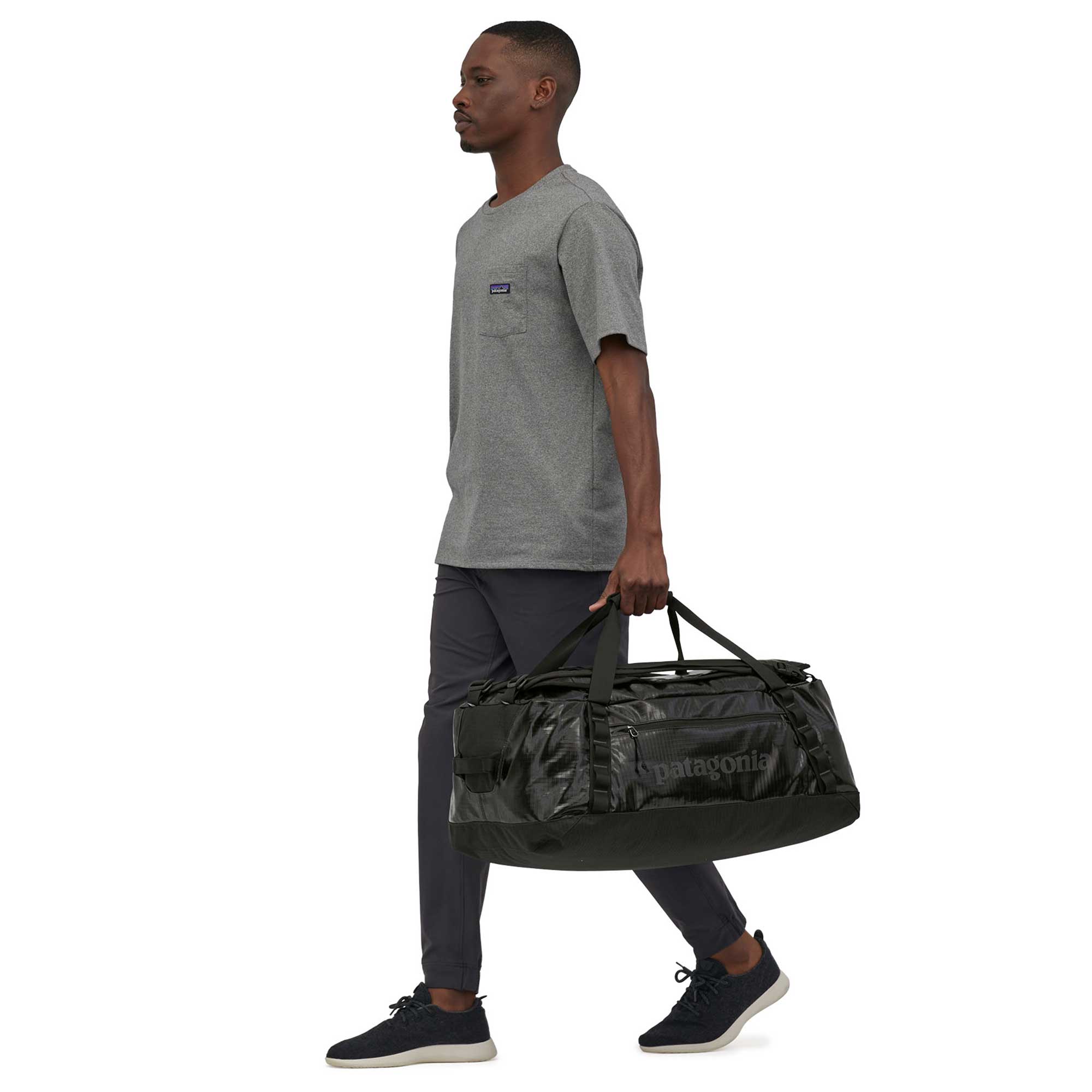 Patagonia Black Hole Duffel 55L, Black — available at Norwood