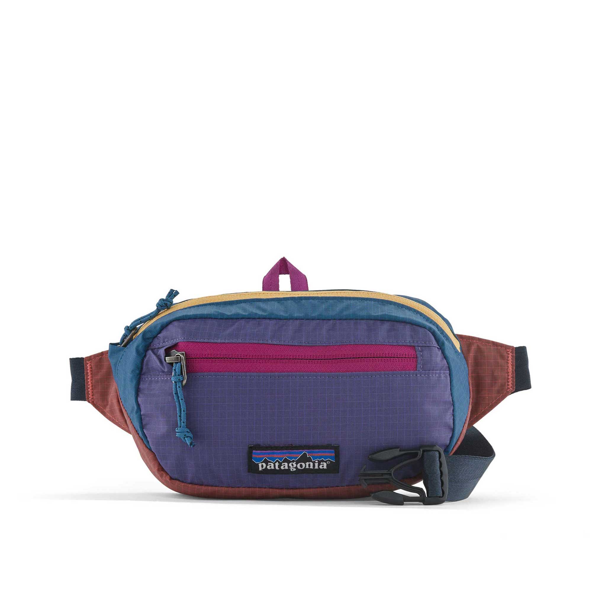 Patagonia Ultralight Black Hole Mini Hip Pack, Patchwork: Coral — available at Norwood